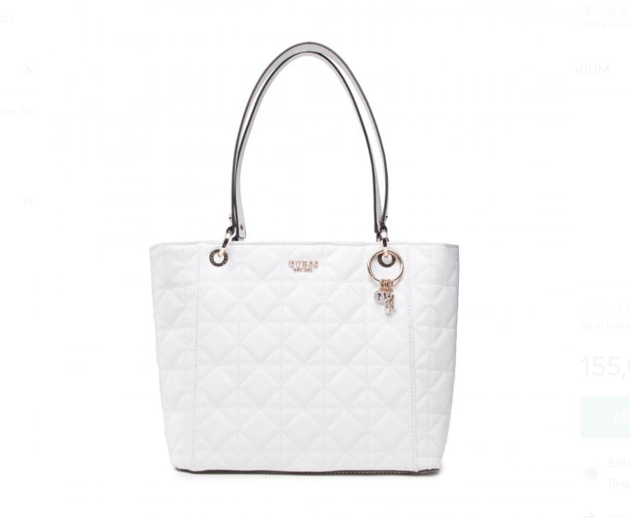 Bolso tote Guess noelle blanco